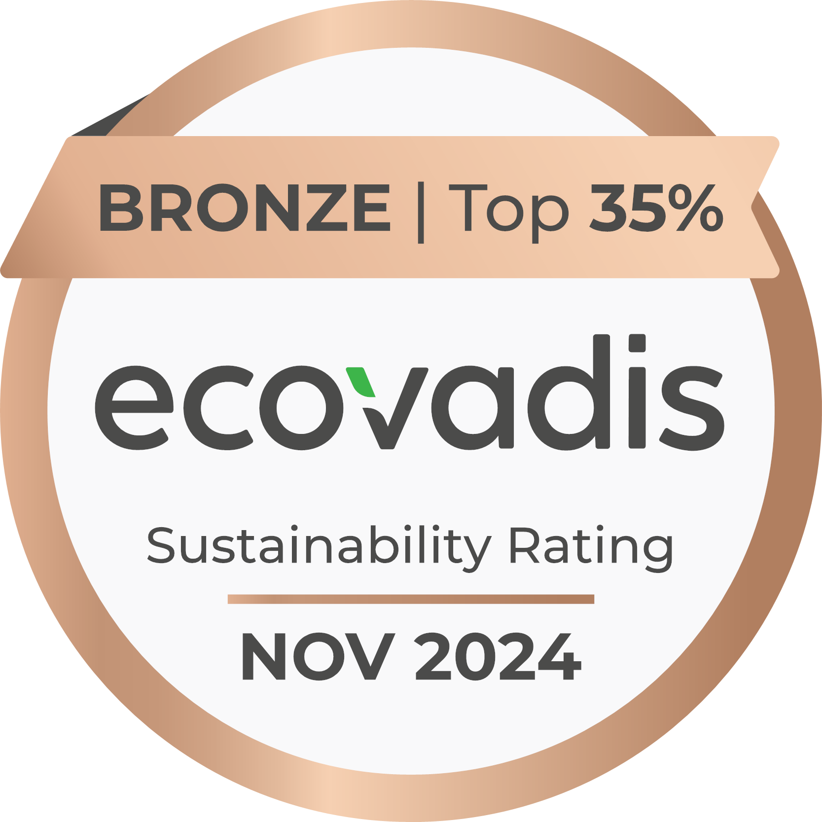 ECOVADIS niveau BRONZE